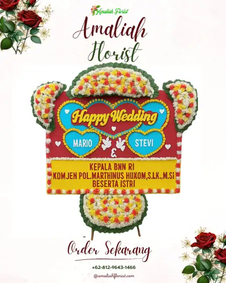 Papan Bunga Pernikahan Balbar
